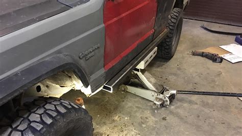 1995 xj jeep sheet metal rockers|Jeep 2x6 steel rocker repair.